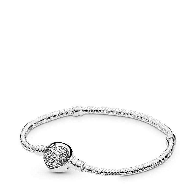 Pandora Australia Sparkling Heart Bracelet - Sterling Silver | OFNPMU324